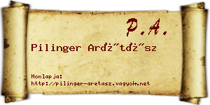 Pilinger Arétász névjegykártya